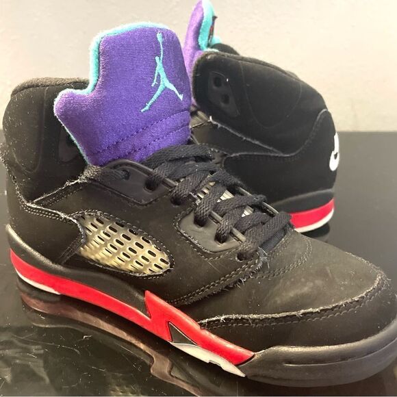 Nike Air Jordan 5 Retro "Top 3" Black Fire Red Metallic GrapePS SZ 1Y CZ2990-001 - Picture 7 of 14